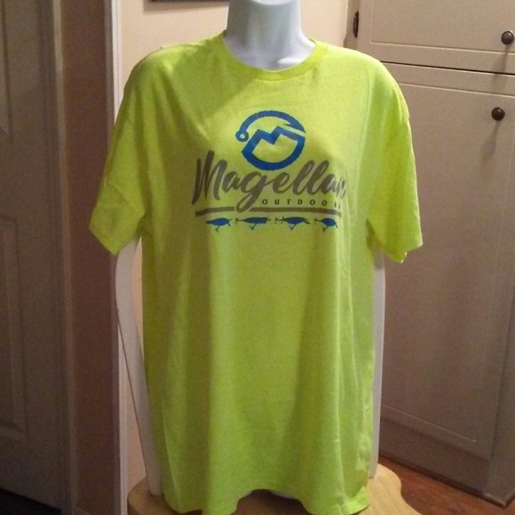 Men's Magellan Outdoors neon yellow tee - size Large - Picture 1 of 3
